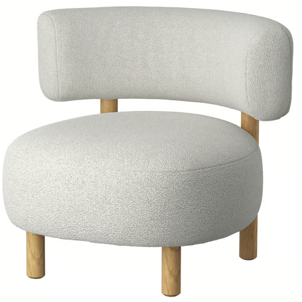 IKEA White Rounded Chair
